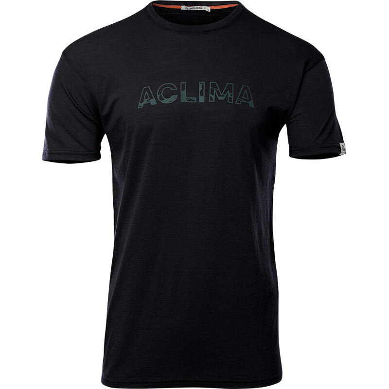 Aclima LightWool Tee Logo Men Černá