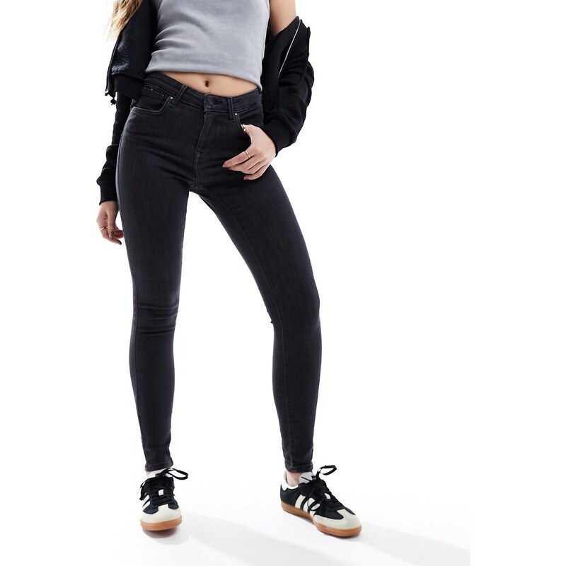 ONLY pushup skinny jeans in dark grey denim