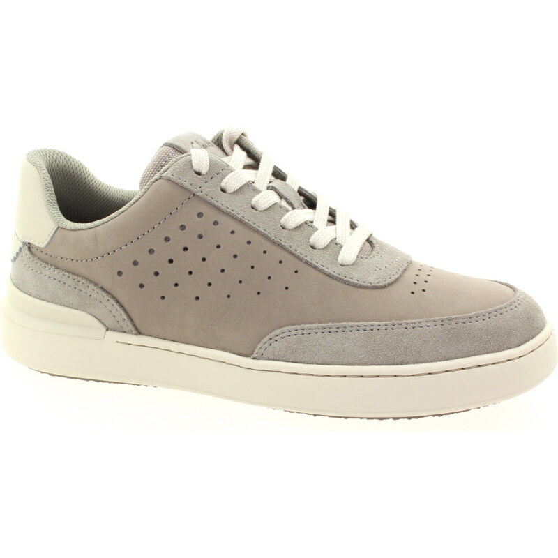 CLARKS Pánské šedé kožené tenisky 26176723-GREY-247