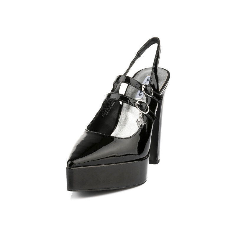 BOTY NA VYŠŠÍ PLATFORMĚ KARL LAGERFELD SOIREE PLATFORM DOUBLE STRAP SLING