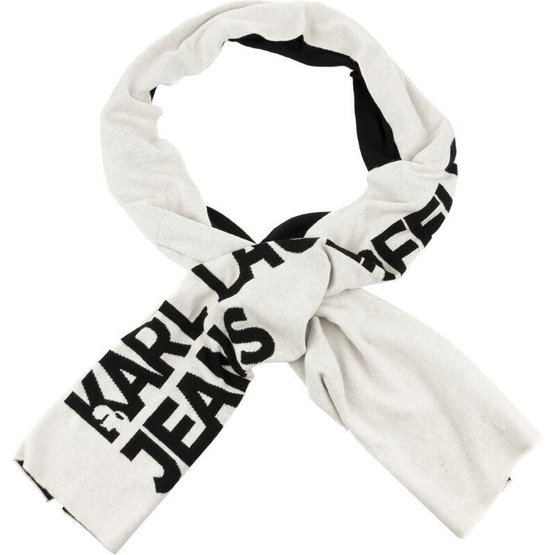 ŠÁLA KARL LAGERFELD JEANS KNITTED LOGO SCARF