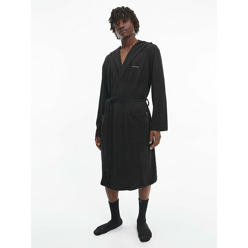 Pánský župan Bathrobe Modern Cotton 000NM2377EUB1 černá - Calvin Klein