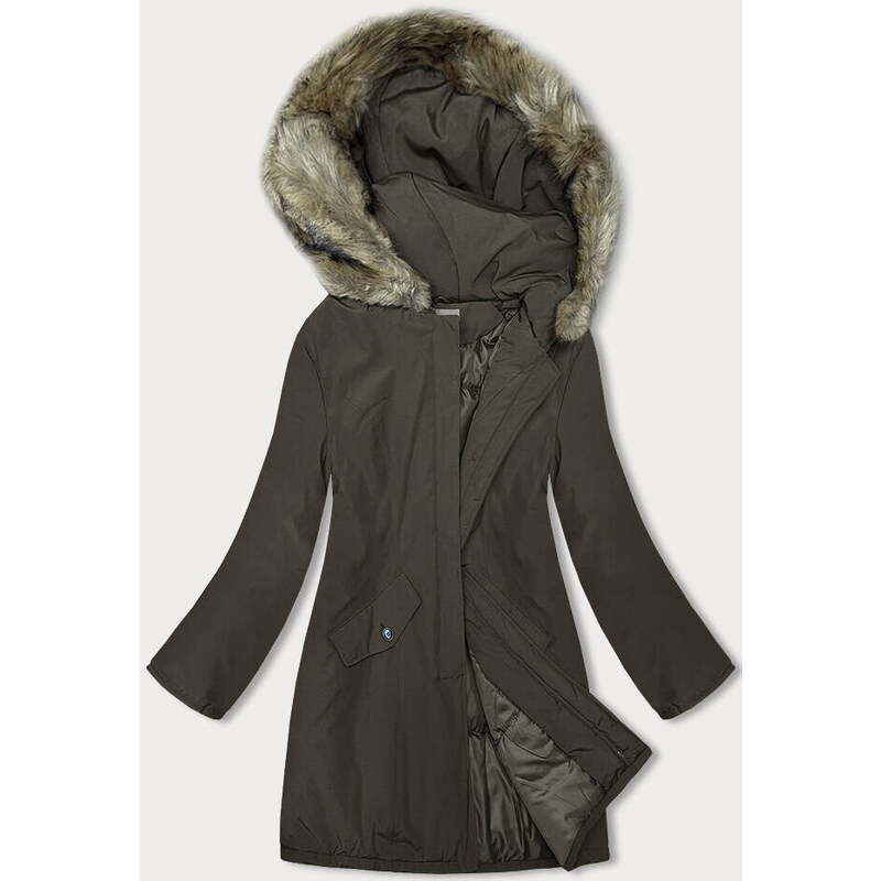 MELYA MELODY Dámská zimní bunda khaki (M-R45) 107883313