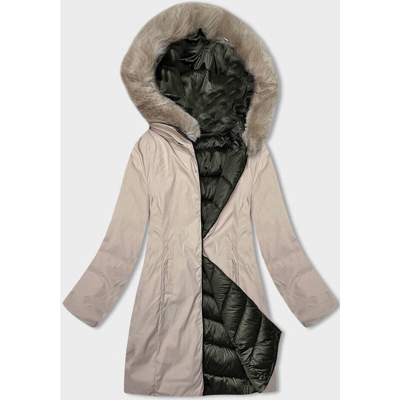 oboustranná dámská zimní bunda s kapucí model 18950089 - S'WEST