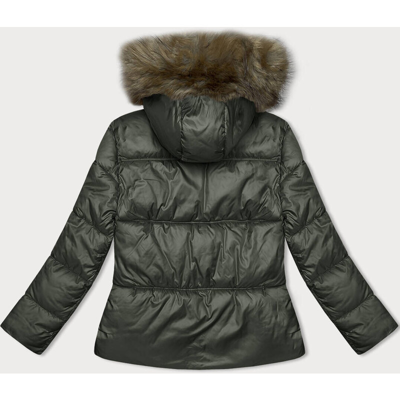 Dámská bunda v army barvě se střihem model 21246844 - SWEST