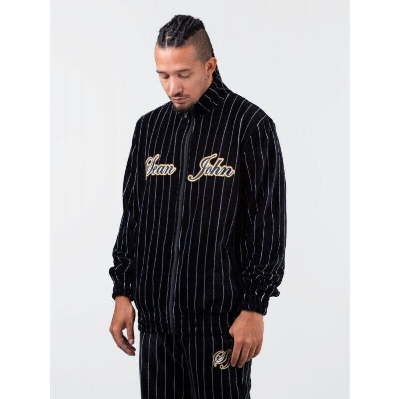 Sean John Vintage Pinstripe Velours Trackjacket M 6078109 pánské