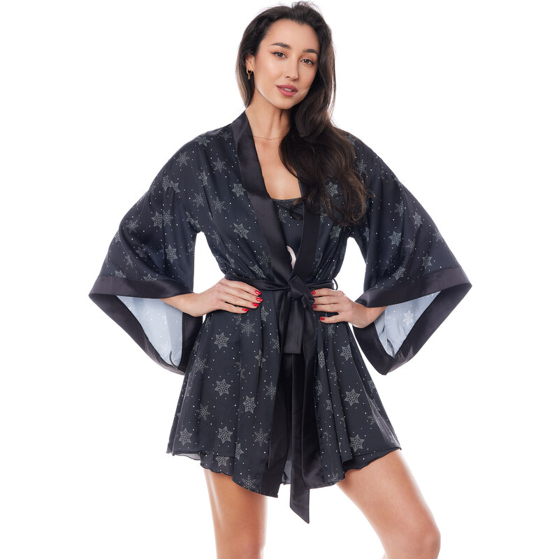 Krásný župan Aster robe black - Anais