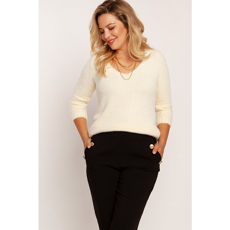 MKM design Dámský svetr SWE 249 bílý - MKM 90475079