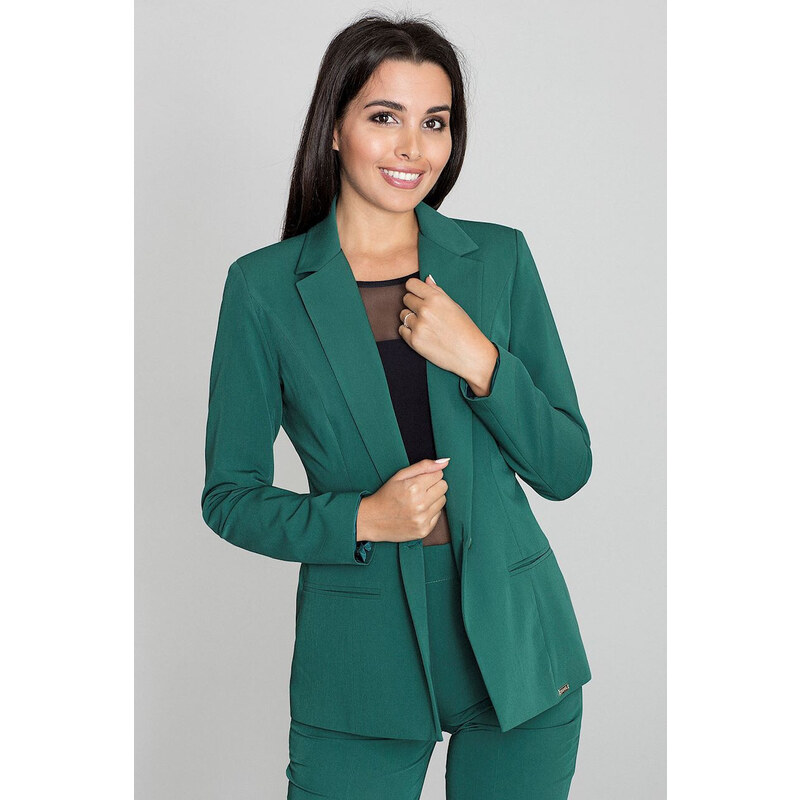 Dámské sako M562 zelené - Figl 113449087