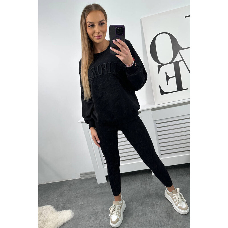 K-Fashion Bavlněná souprava California černá