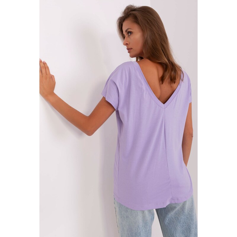 BASIC FEEL GOOD Bavlněné tričko Lucia světle fialové