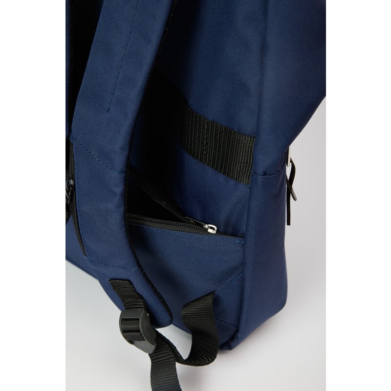 AC&Co / Altınyıldız Classics Men's Navy Blue-brown Logo Laptop Compartment Sports School-Backpack