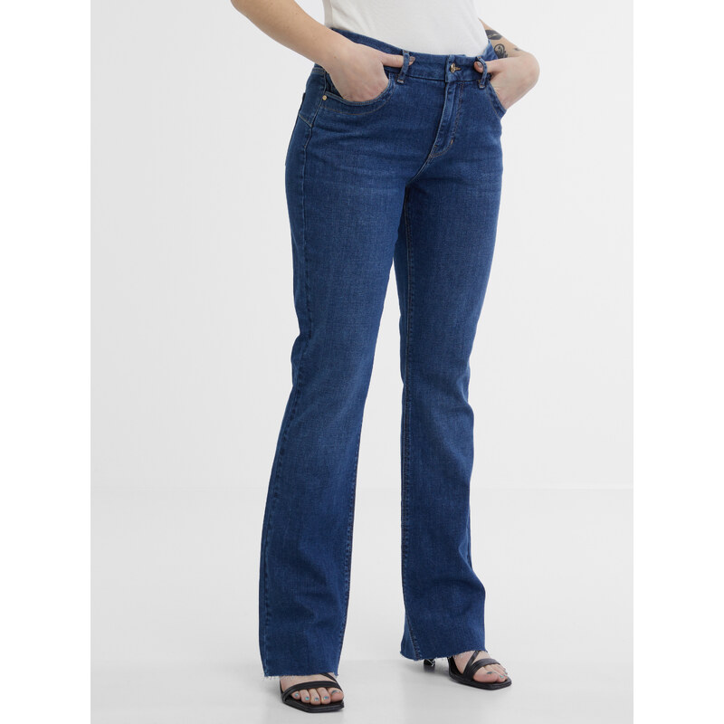 Orsay Tmavě modré dámské bootcut džíny - Dámské