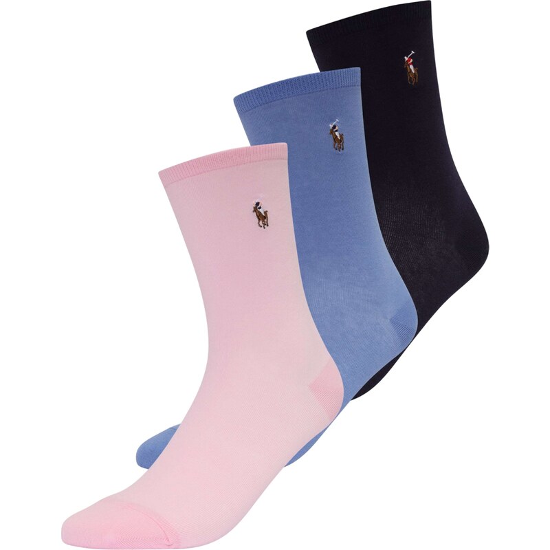 Polo Ralph Lauren Ponožky námořnická modř / kouřově modrá / růžová