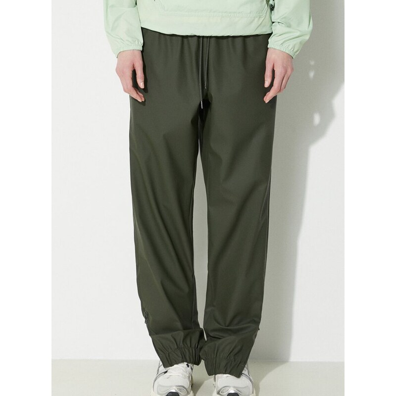 Nepromokavé kalhoty Rains 18560-GREEN Rain Pants Regular zelená barva, medium waist