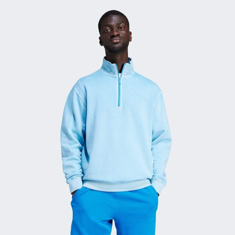Adidas Mikina Trefoil Essentials+ Dye Half Zip Crew