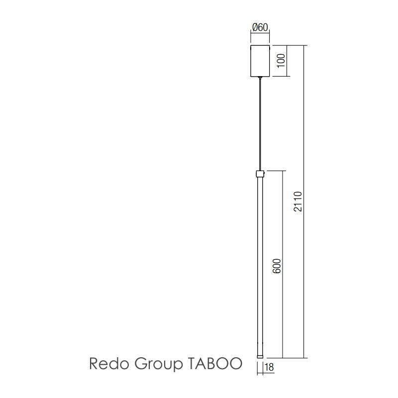 Světla a lustry REDO GROUP Redo TABOO 01-3114 designové závěsné svítidlo LED 9W