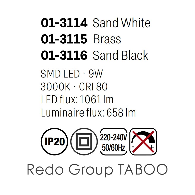 Světla a lustry REDO GROUP Redo TABOO 01-3114 designové závěsné svítidlo LED 9W