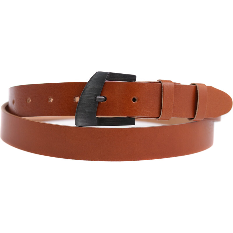 Dámský kožený opasek Black Hand 032-70 koňakově hnědý 90500110