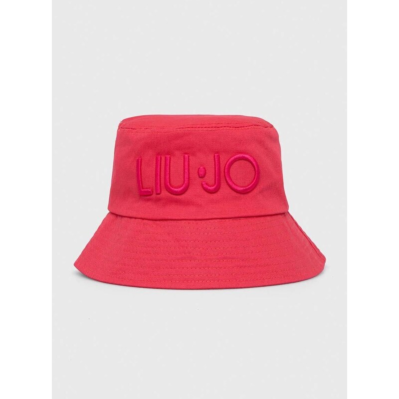 Bavlněná čepice Liu Jo růžová barva