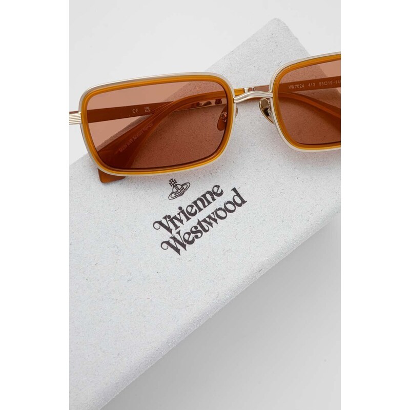 Sluneční brýle Vivienne Westwood dámské, oranžová barva, VW702441355