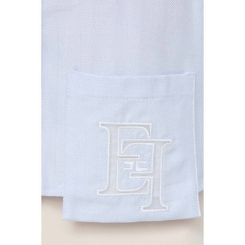Bavlněná košile Elisabetta Franchi relaxed, s klasickým límcem, CA02941E2