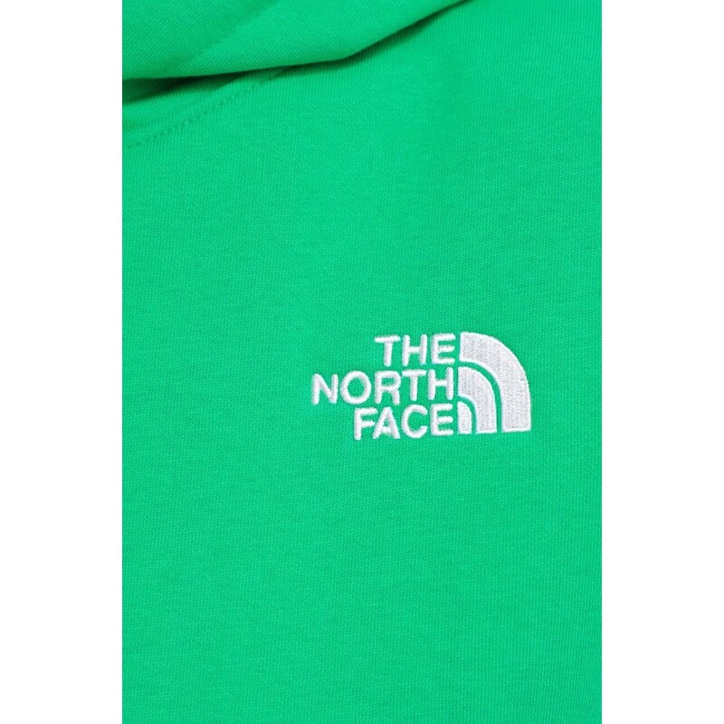 Mikina The North Face W Essential Hoodie dámská, zelená barva, s kapucí, s aplikací, NF0A7ZJDPO81