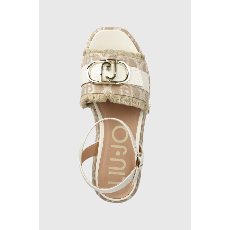 Sandály Liu Jo SOMMER 04 dámské, béžová barva, na platformě, SA4155TX412S18A1