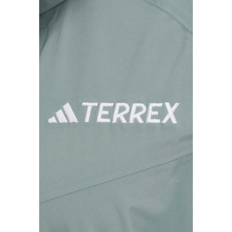 Nepromokavá bunda adidas TERREX Multi pánská, zelená barva, IN4771