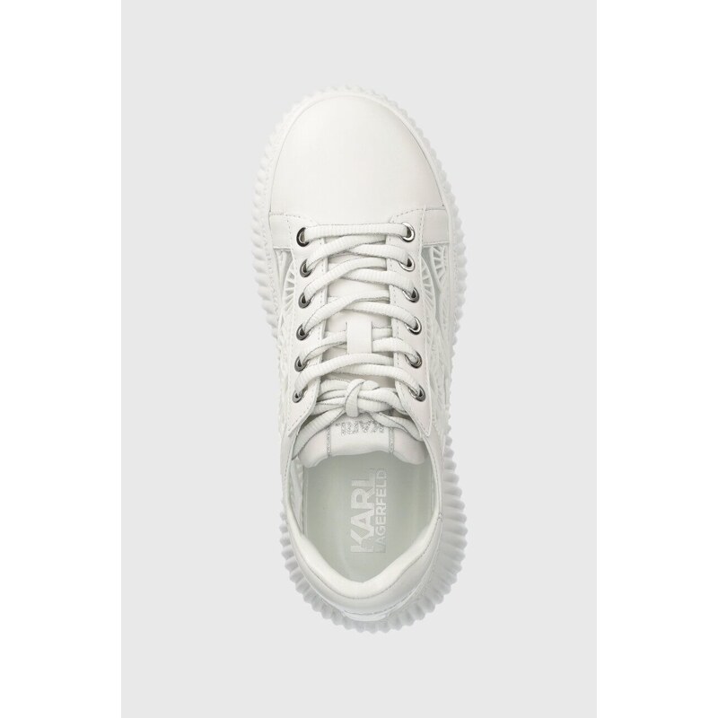 Sneakers boty Karl Lagerfeld KREEPER LO bílá barva, KL42324