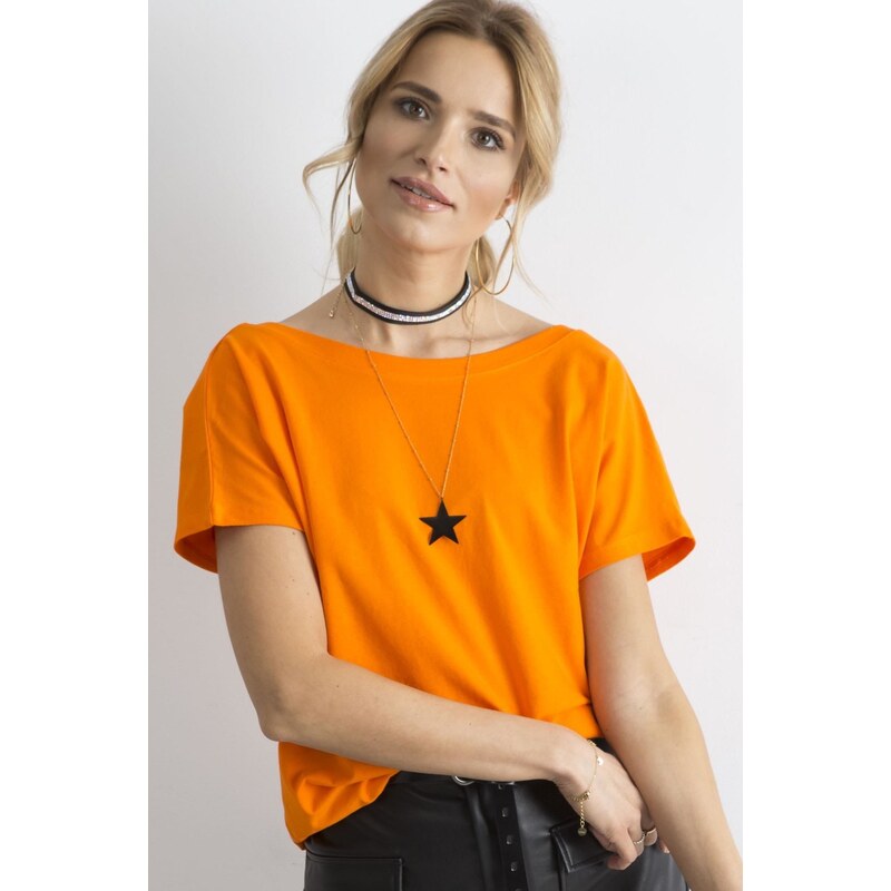 BASIC FEEL GOOD Bavlněné tričko Lucia pomerančové