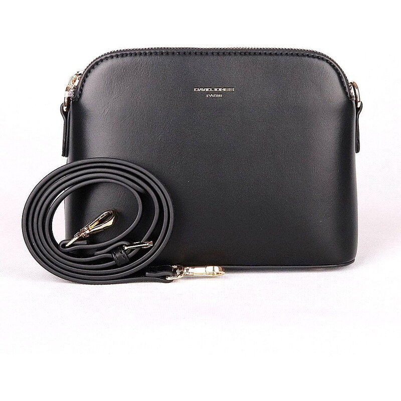 Tříoddílová malá černá crossbody kabelka David Jones CM6938