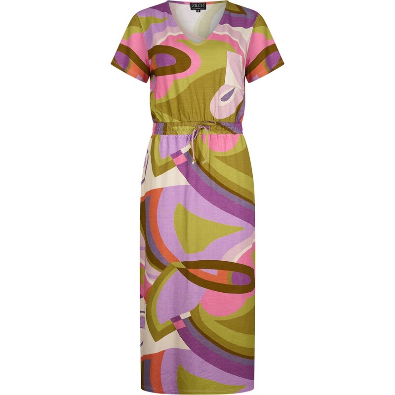 Zilch 41EVI40.286P 001250 - Dámské šaty Sixties Lavender mix barev 90501271