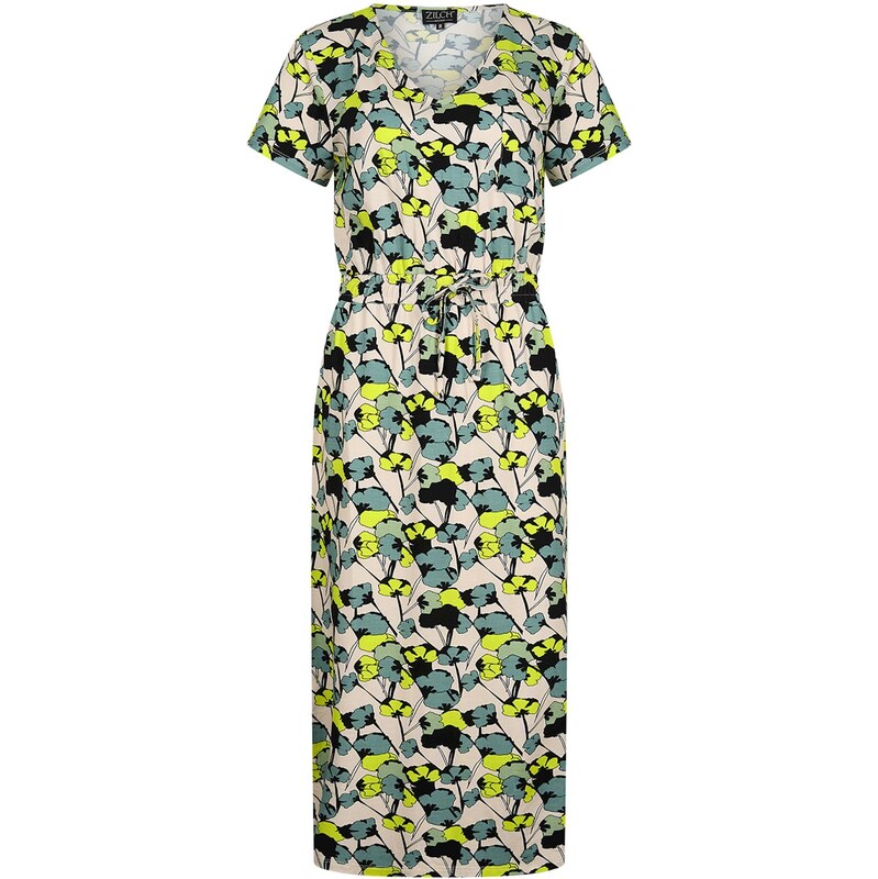 Zilch 41EVI40.286P 001252 - Dámské šaty Bouquet Lemon mix barev 90501273