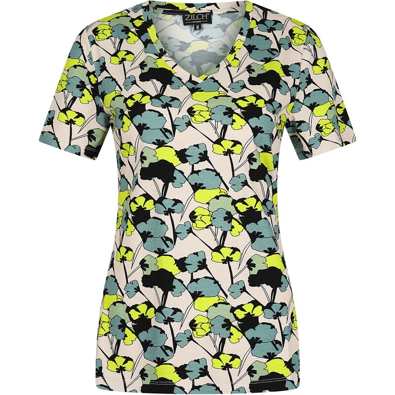 Zilch 41EVI10.122P 001252 - Dámské triko Bouquet Lemon mix barev