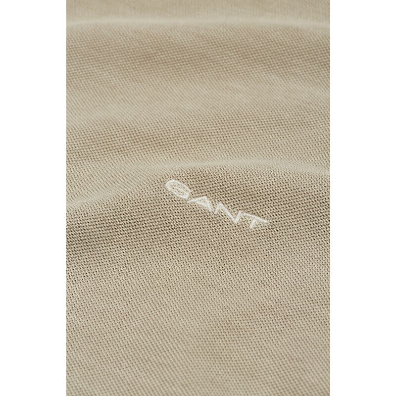 TRIČKO GANT SUNFADED SLIM PIQUE SS T-SHIRT hnědá M