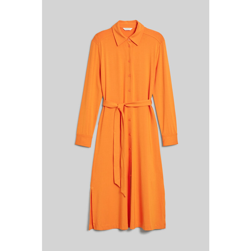 ŠATY GANT SLIM JERSEY SHIRT DRESS oranžová XS
