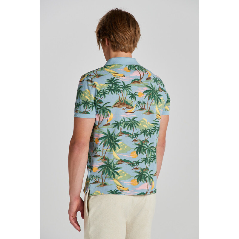 POLOKOŠILE GANT HAWAII PRINT SS POLO modrá S