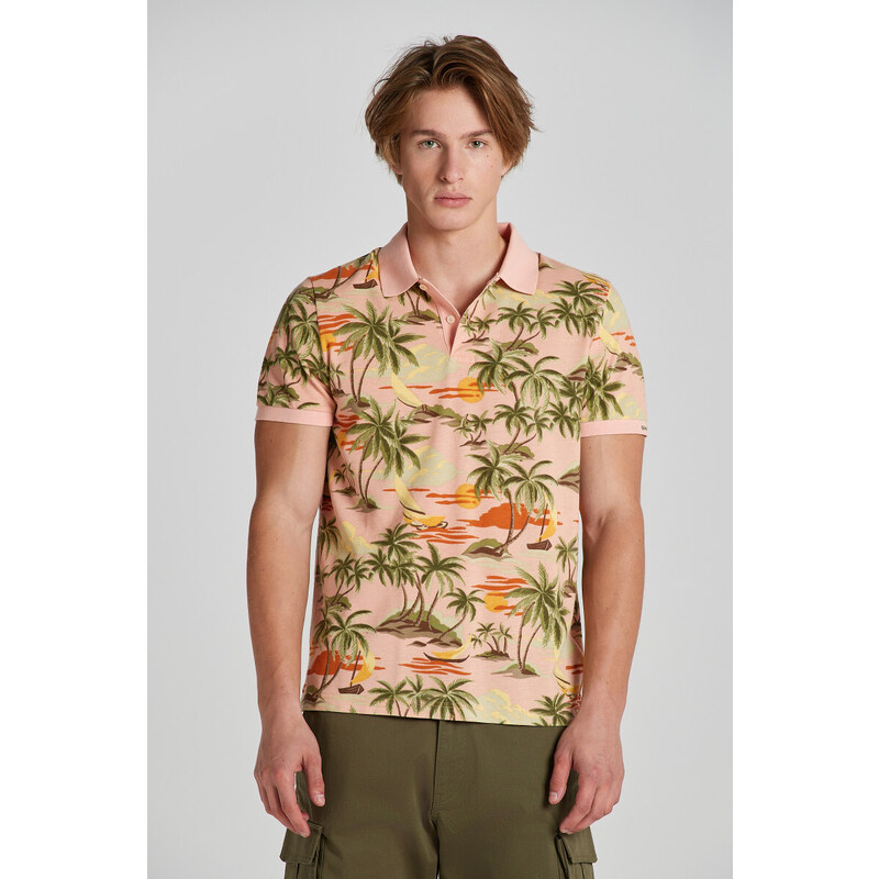 POLOKOŠILE GANT HAWAII PRINT SS POLO růžová S