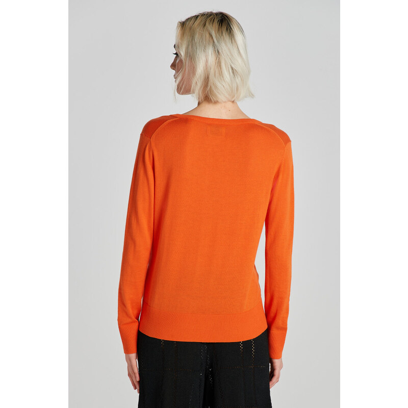 SVETR GANT FINE KNIT V-NECK oranžová XS