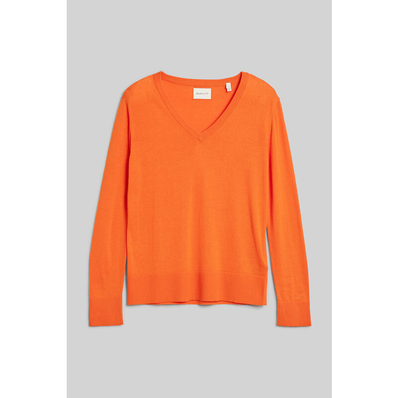 SVETR GANT FINE KNIT V-NECK oranžová XS