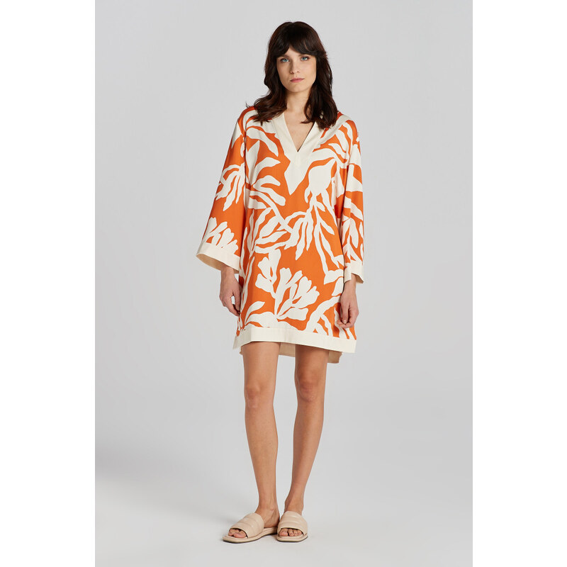 ŠATY GANT REL PALM PRINT CAFTAN oranžová 34