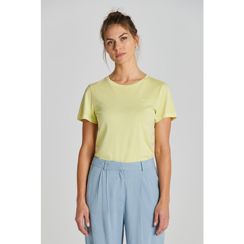 TRIČKO GANT REG SUNFADED SS C-NECK T-SHIRT PASTEL LIME