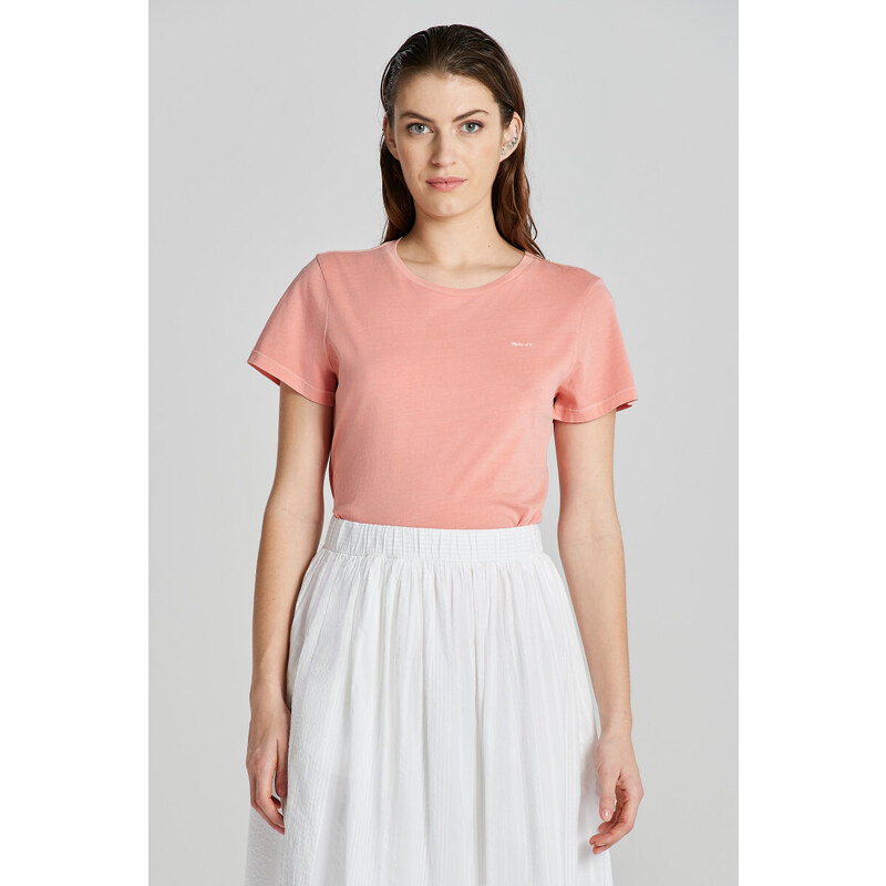 TRIČKO GANT REG SUNFADED SS C-NECK T-SHIRT PEACHY PINK 90512512