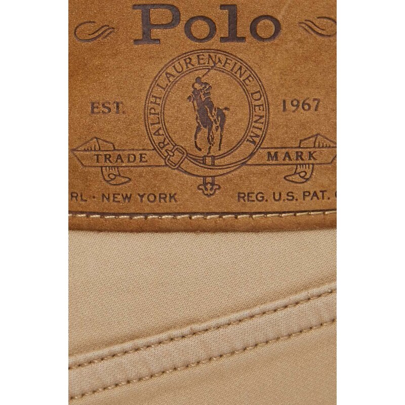 Kalhoty Polo Ralph Lauren pánské, béžová barva, jednoduché