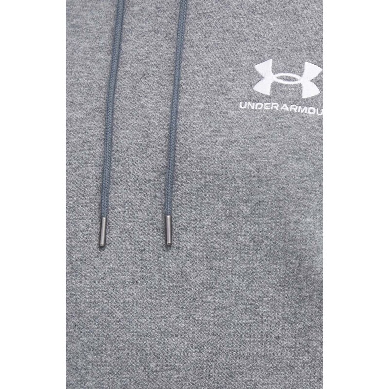 Mikina Under Armour pánská, šedá barva, s kapucí, s potiskem, 1373880