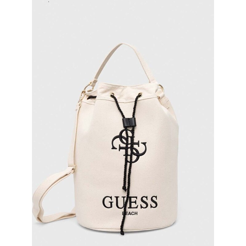 Plážová taška Guess CANVAS béžová barva, E4GZ18 WFCE0