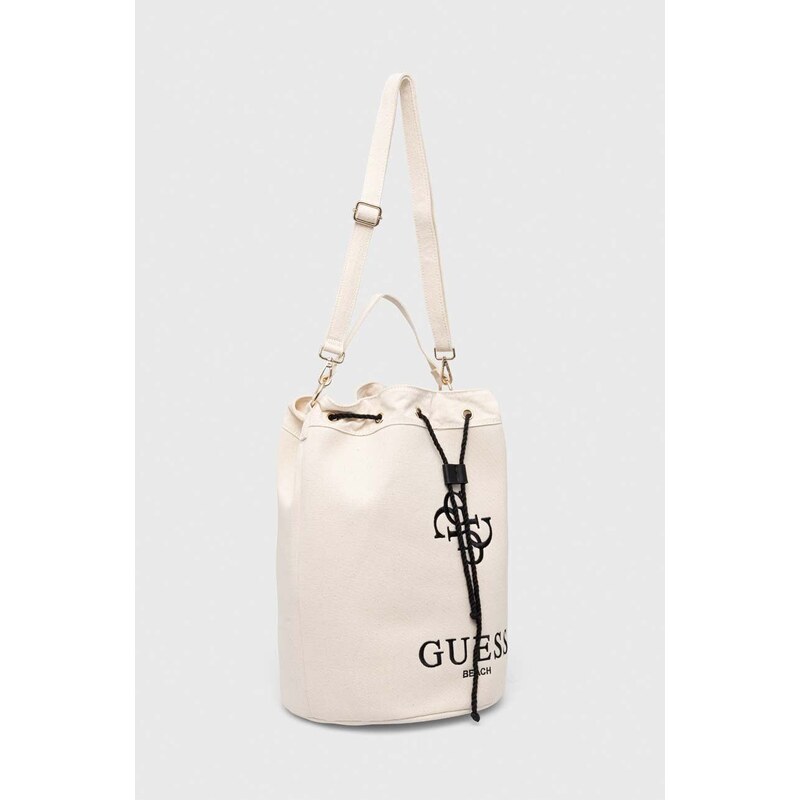 Plážová taška Guess CANVAS béžová barva, E4GZ18 WFCE0