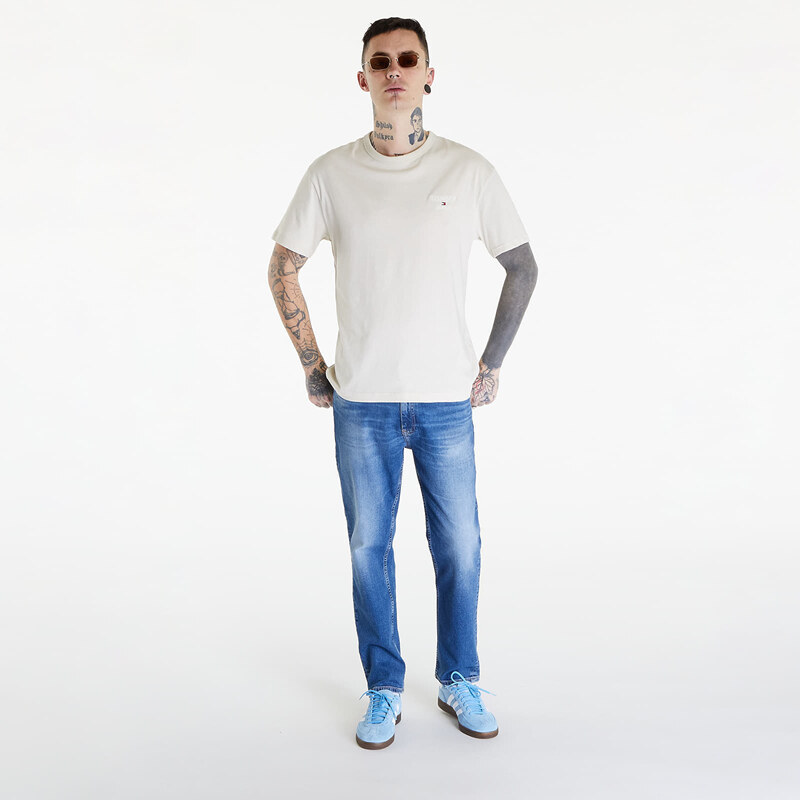 Tommy Hilfiger Pánské tričko Tommy Jeans Reg Corp Tee Ext Beige