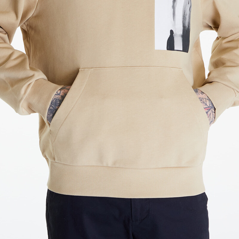 Pánská mikina Calvin Klein Jeans Serenity Multi Graphic Hoodie UNISEX Beige